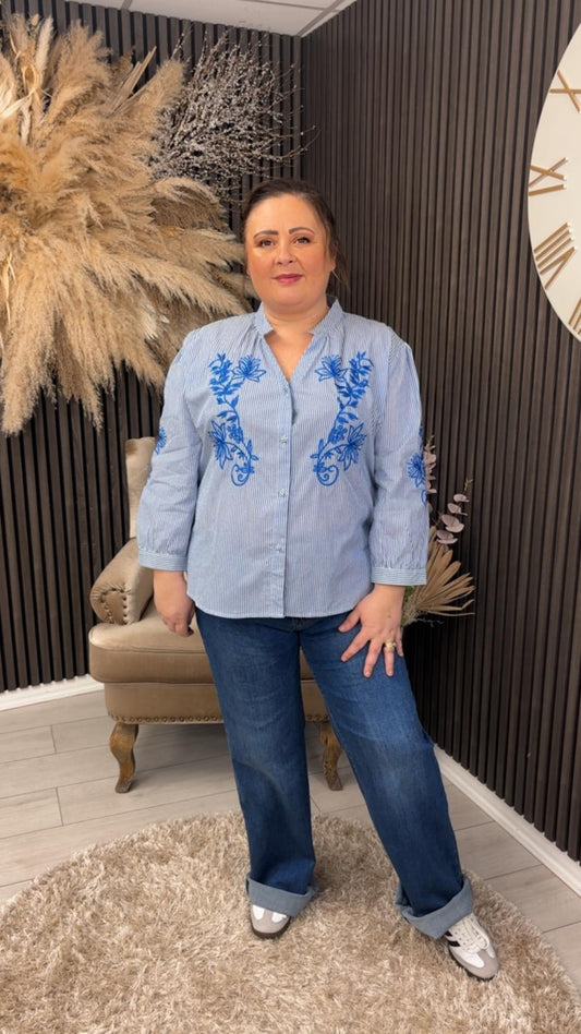 ROSANNA SHIRT - BLUE STRIPE