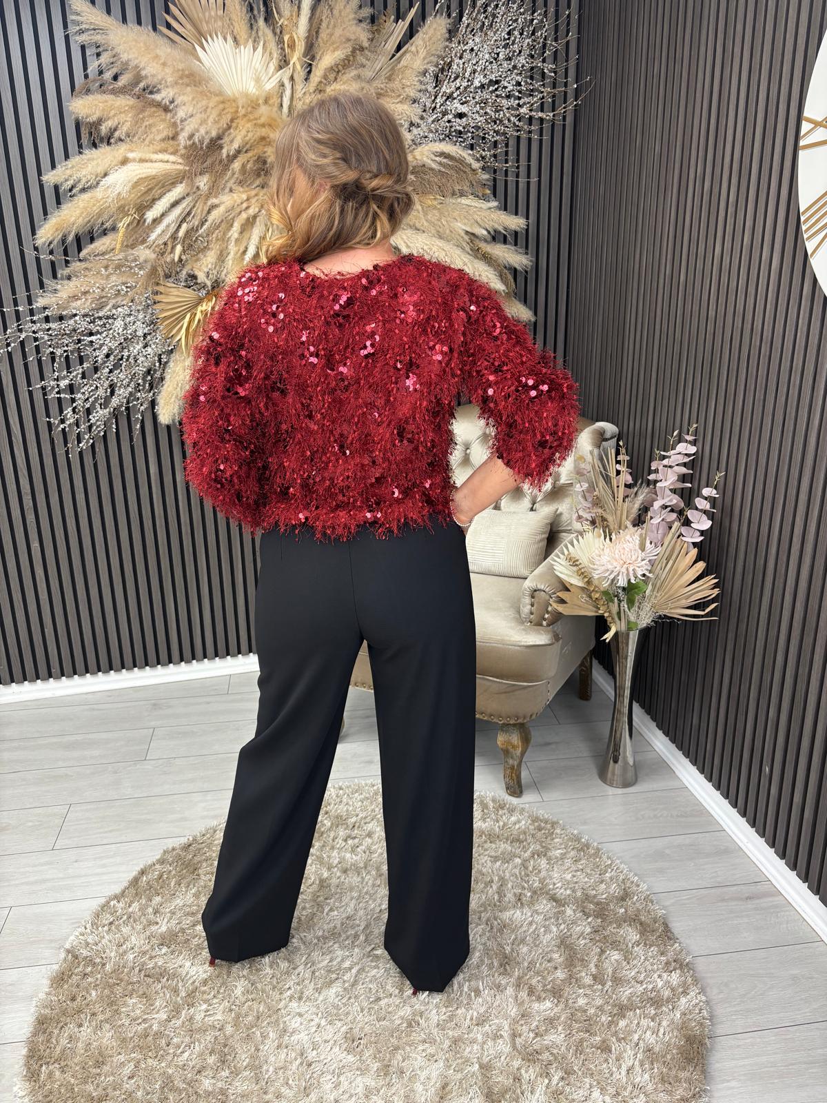 PENELOPE TOP - BORDEAUX