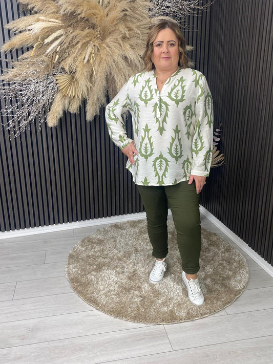 HELEN TOP - KHAKI