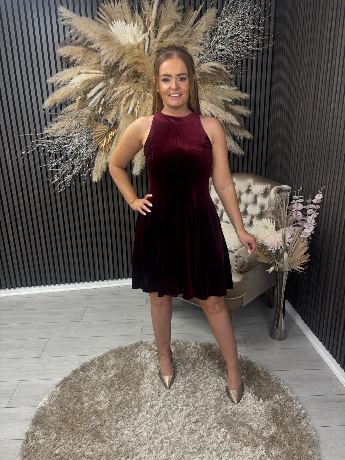 BRONAGH DRESS - BURGUNDY