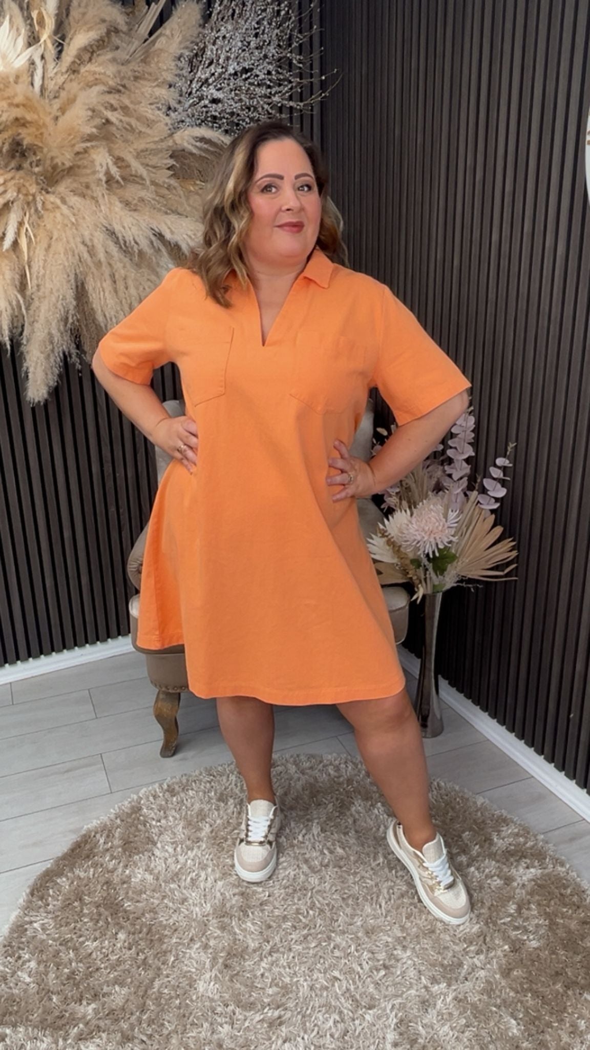 HEATHER DRESS - ORANGE