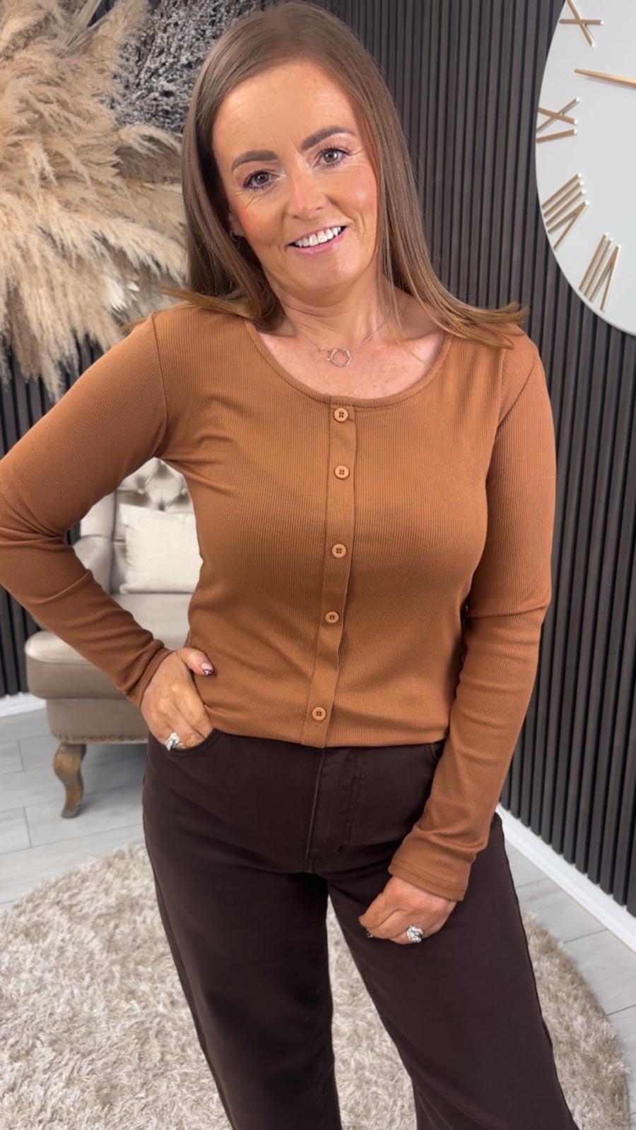 KLARA TOP - CAMEL
