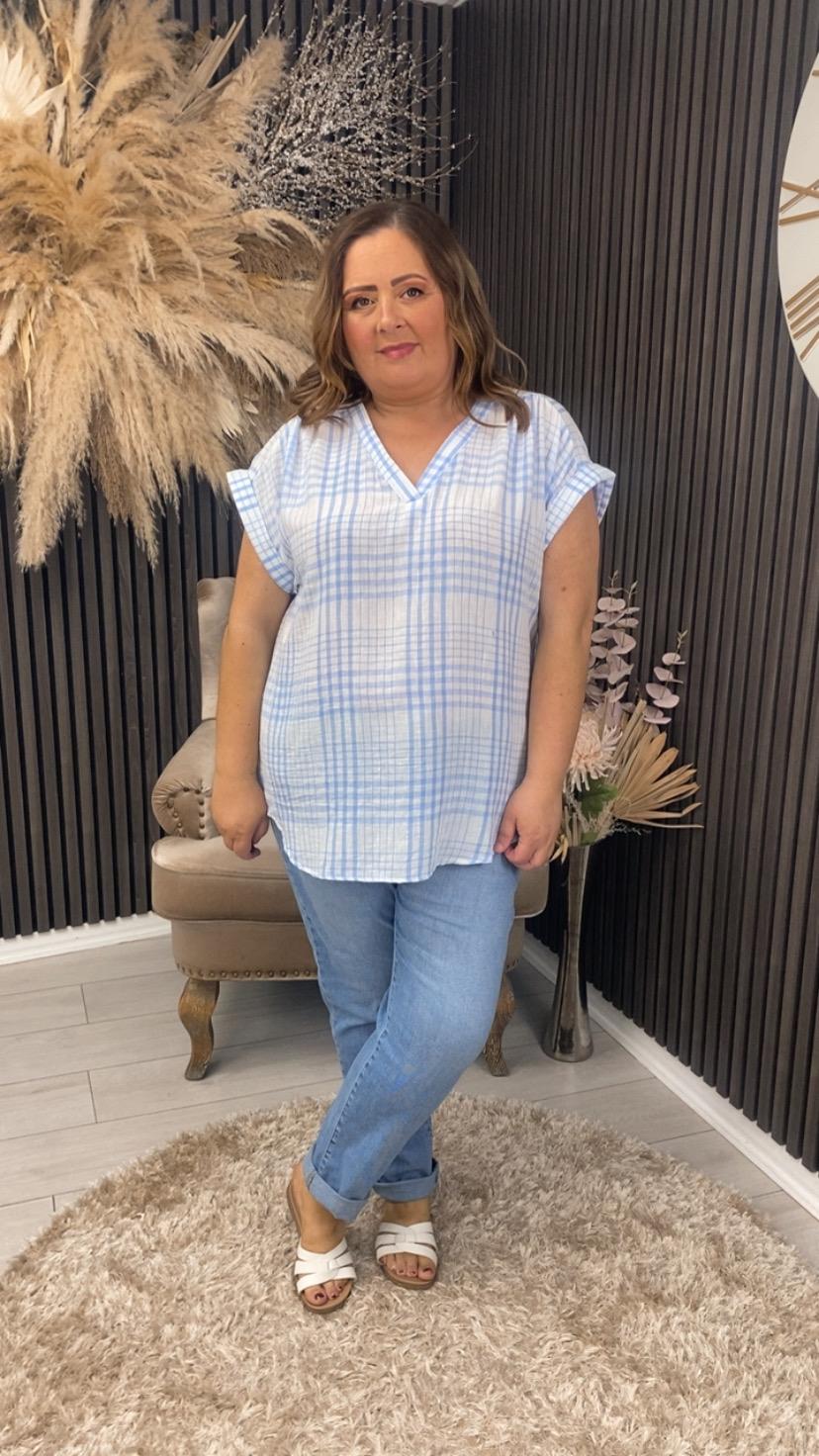 GEMMA TOP - BLUE