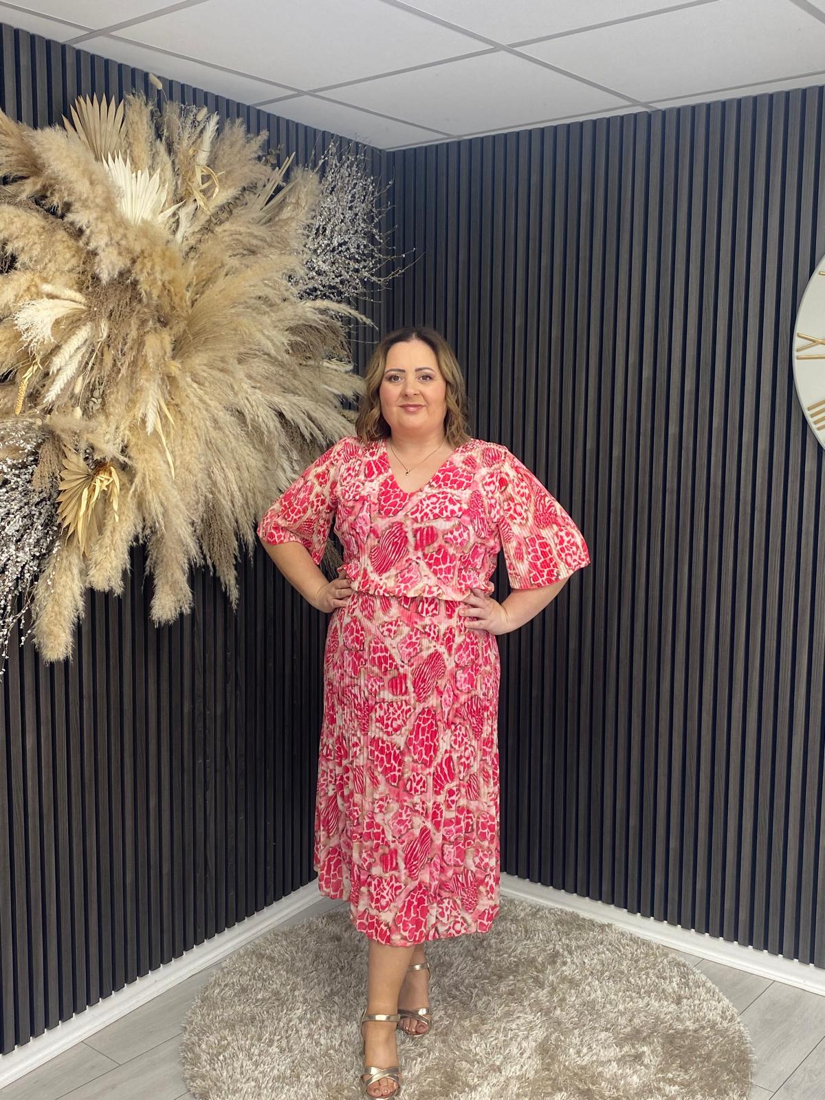 ISOBEL DRESS - PINK PRINT