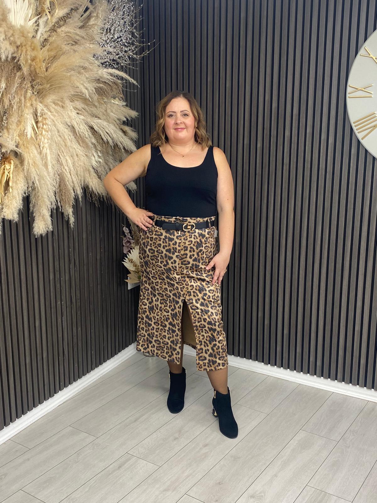 BERNICE LEOPARD PRINT SKIRT