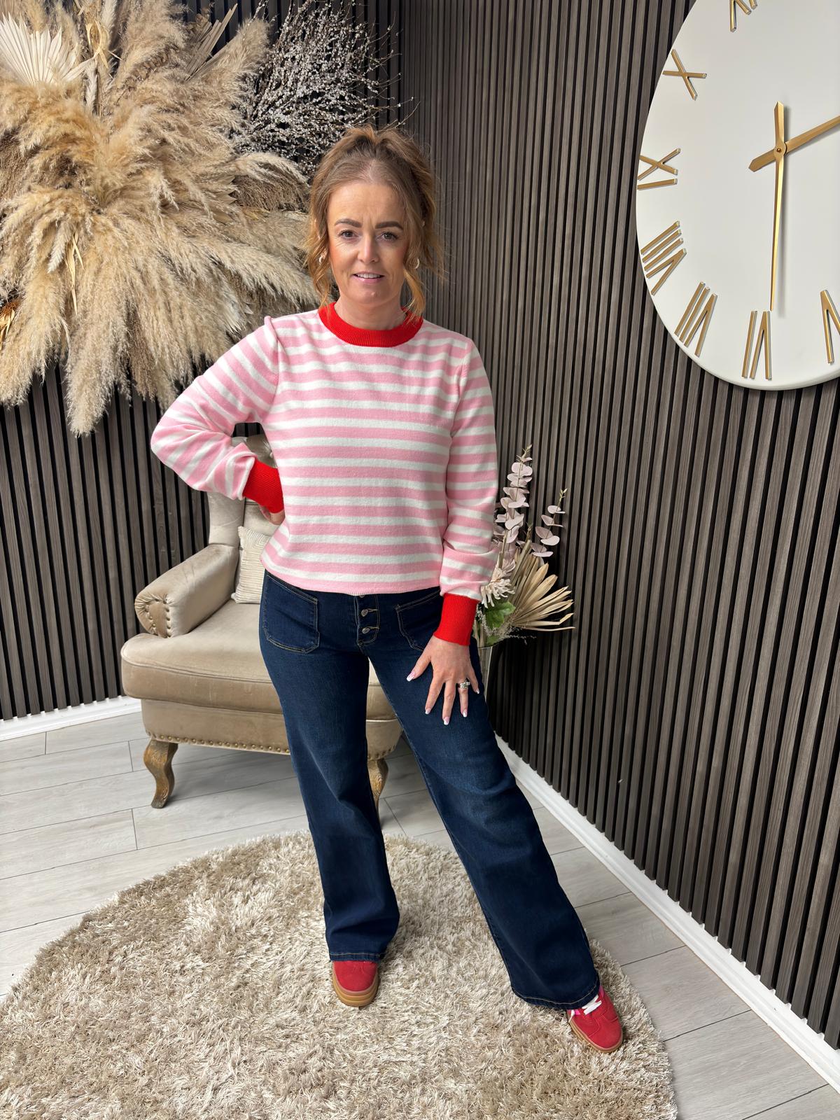 ANGELINE JUMPER - PINK/RED