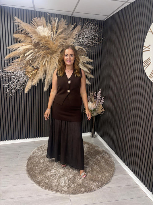 MARCILLA SKIRT - COFFEE