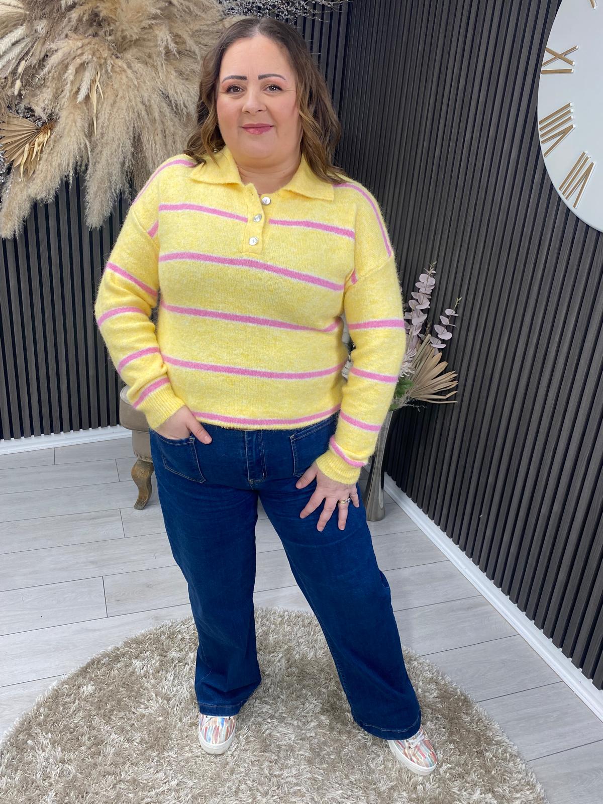 NORA JUMPER - YELLOW/PINK