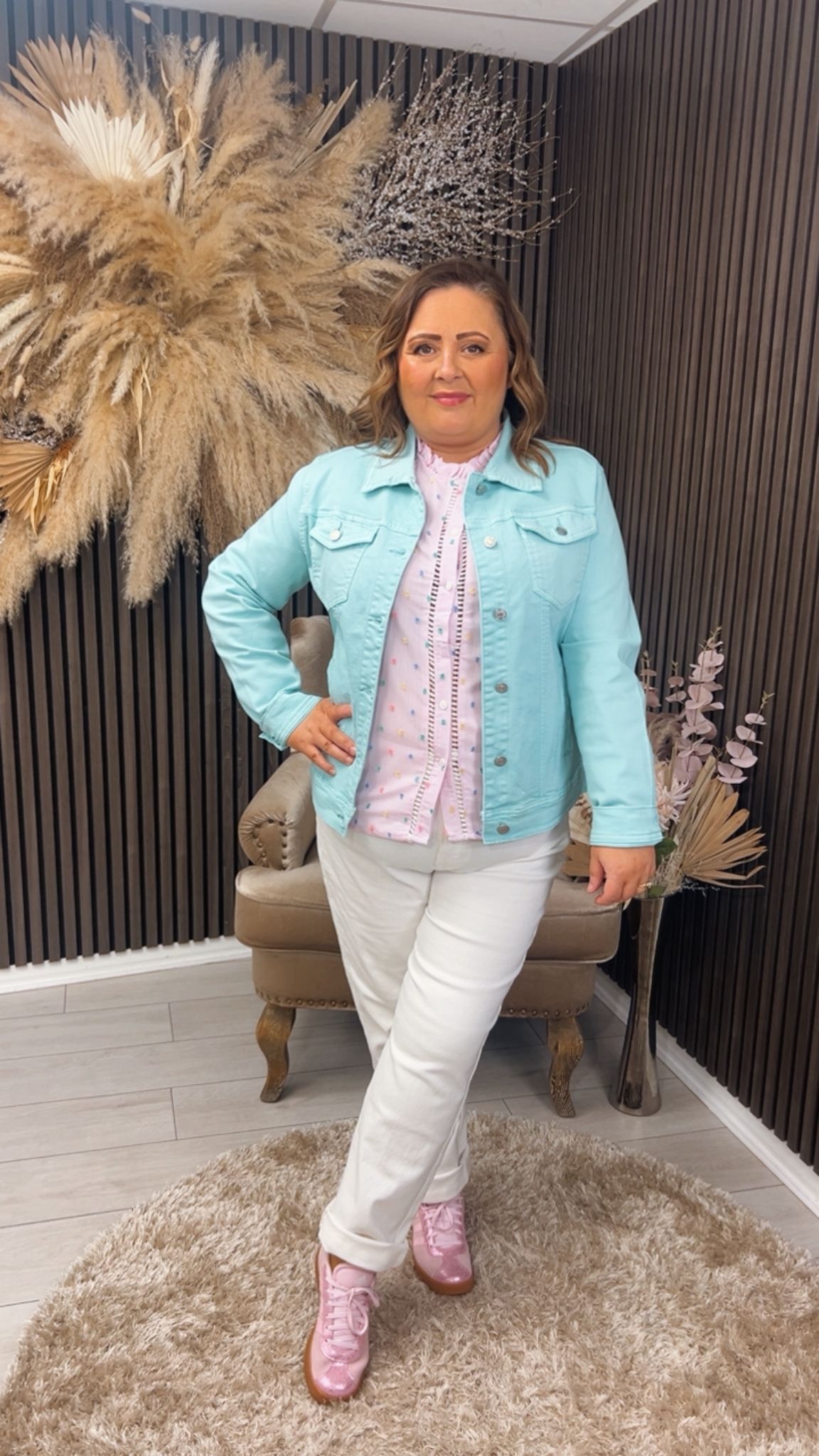 PAIGE DENIM JACKET - MINT