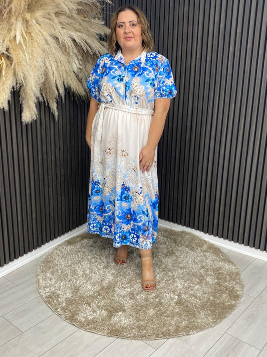 MARBETH DRESS - BLUE