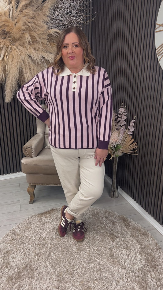 LINA JUMPER - PINK/PLUM