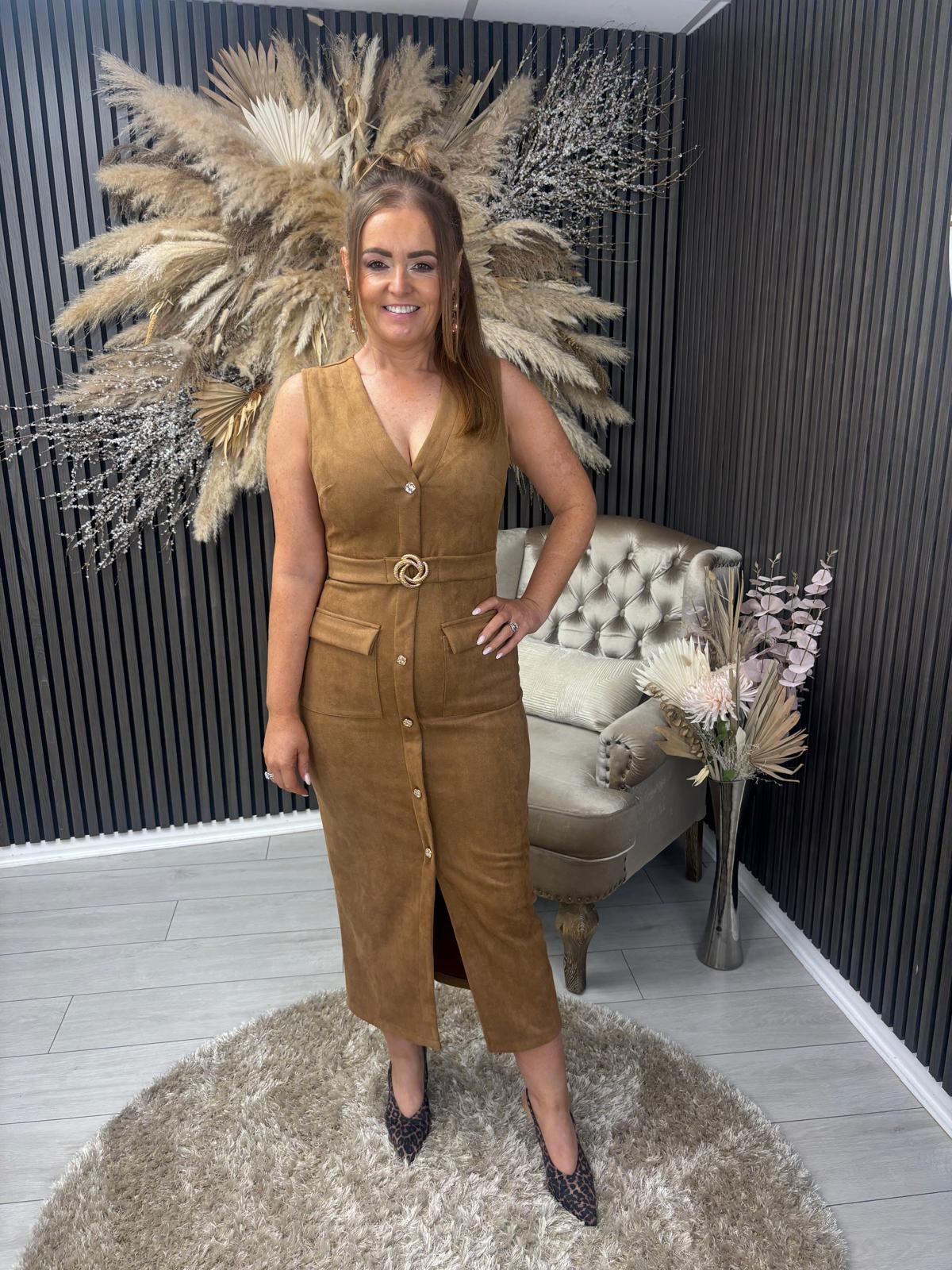 PATRICE DRESS - CAMEL