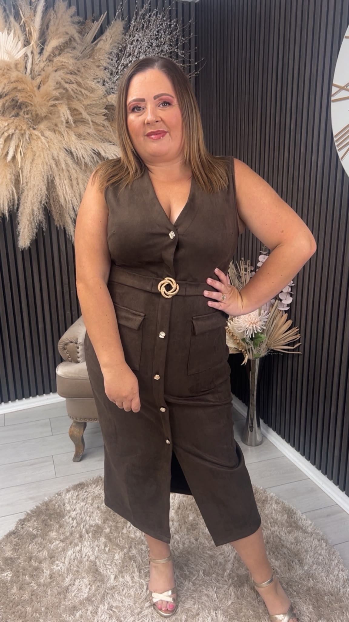 PATRICE DRESS - BROWN