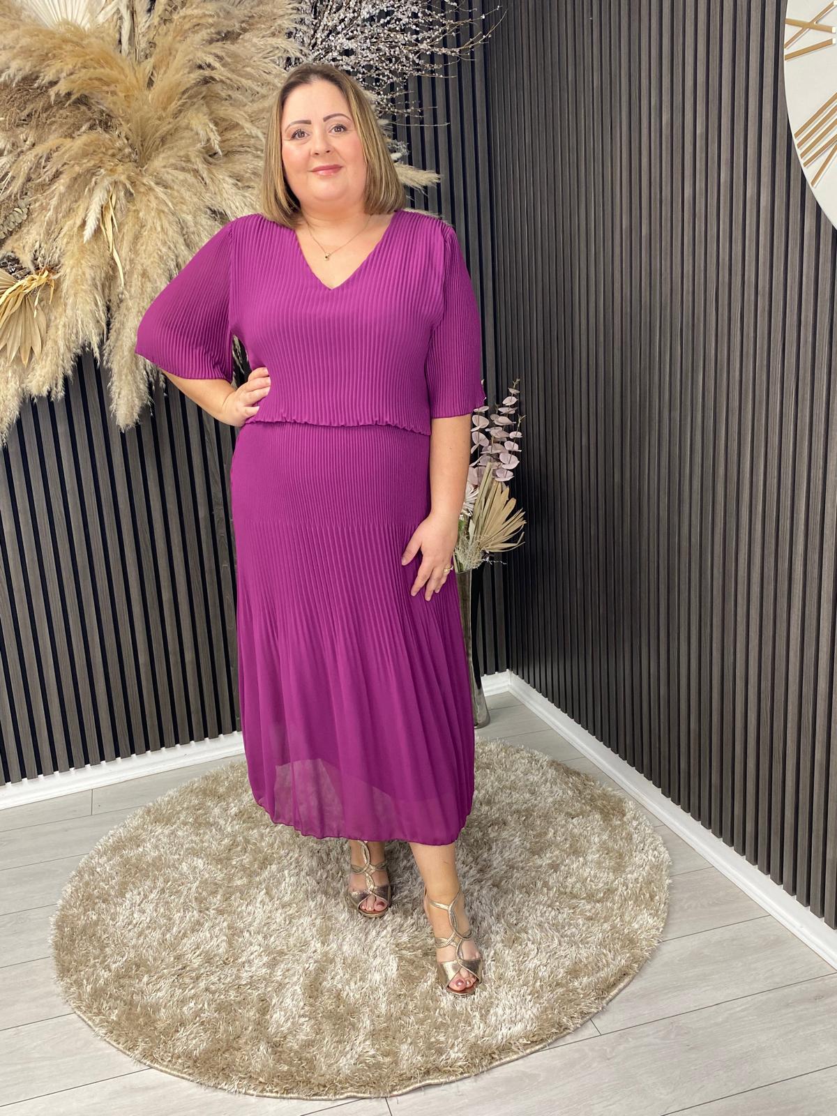 STACEY DRESS - PLUM