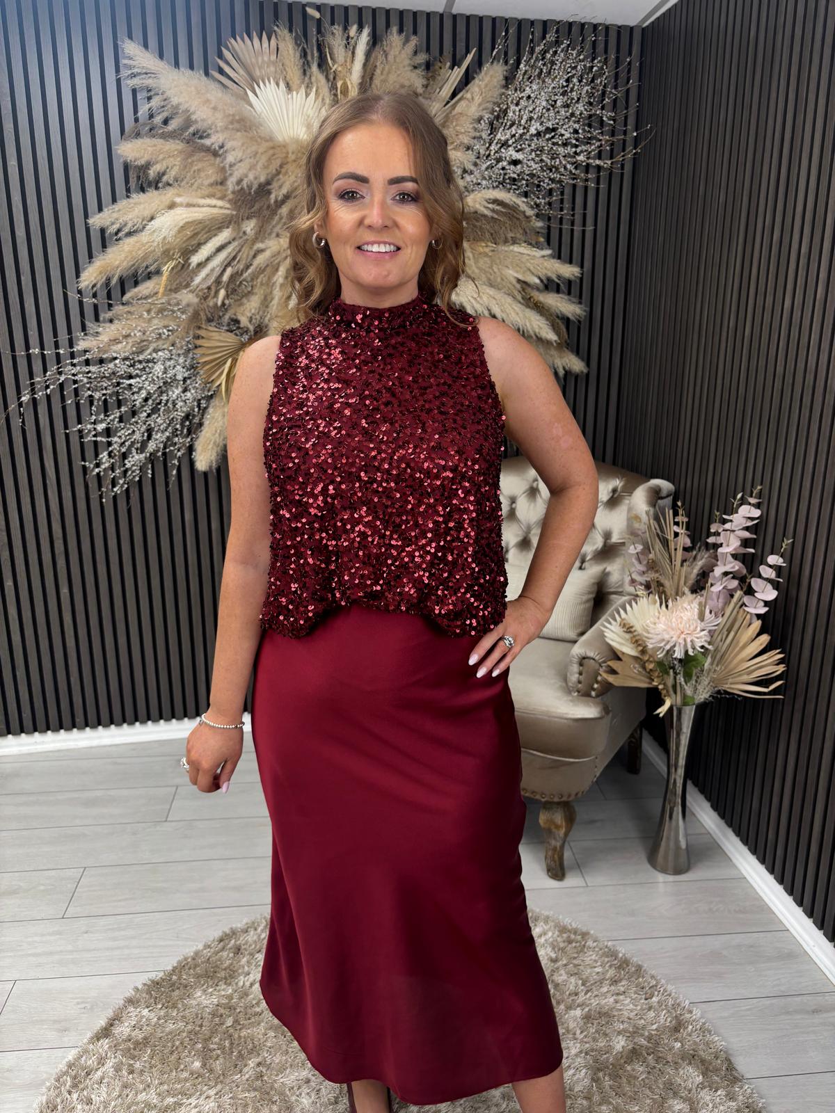 JENNIE TOP - BORDEAUX