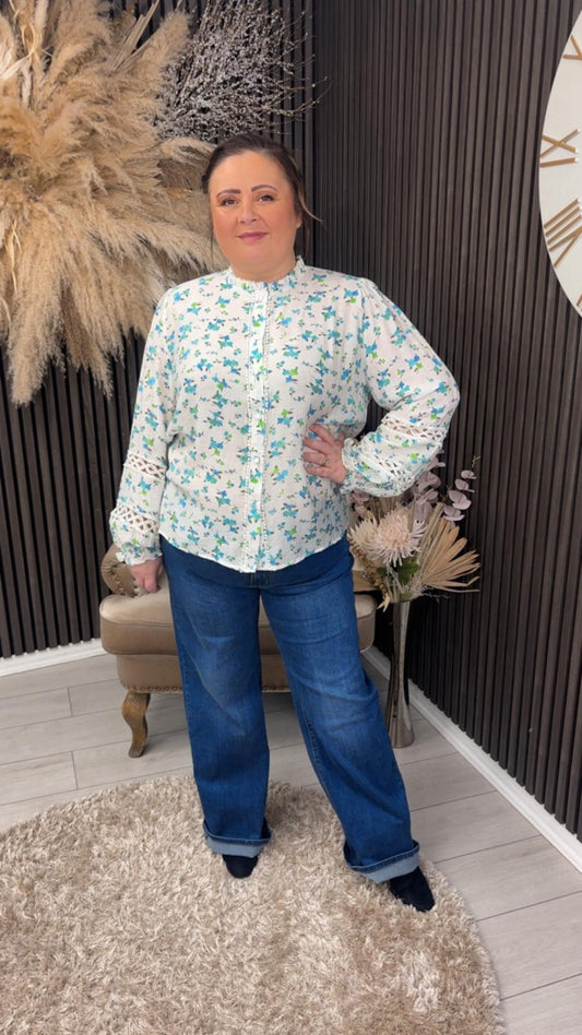 SAWYER SHIRT - BLUE FLORAL