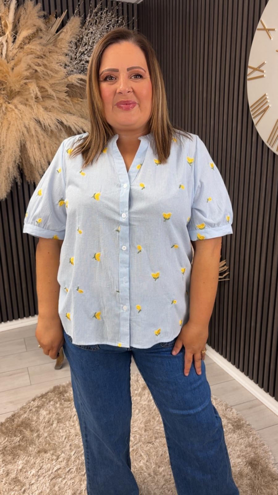 RHIAN TOP - BLUE