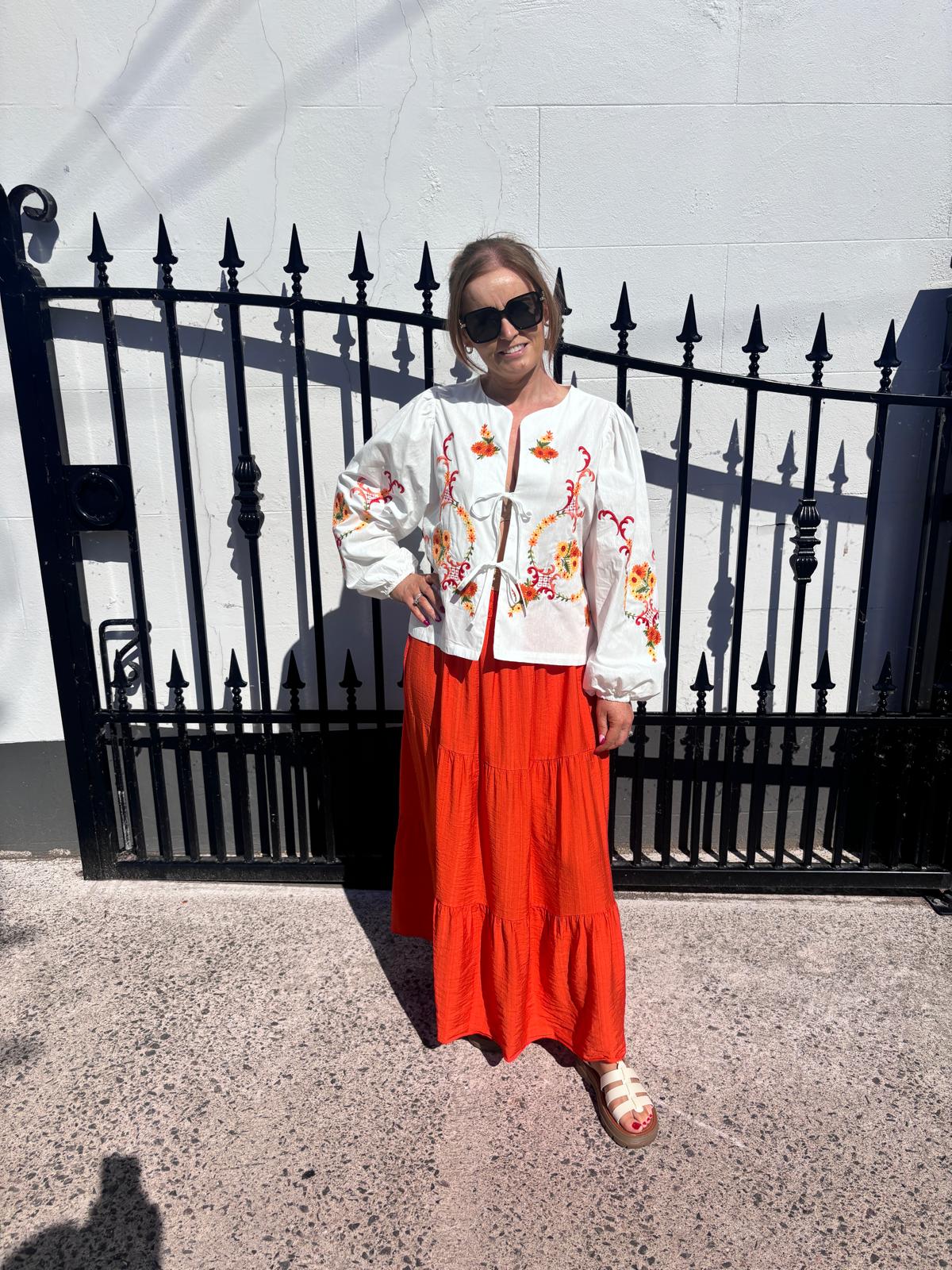 CAROL ANN SKIRT - ORANGE