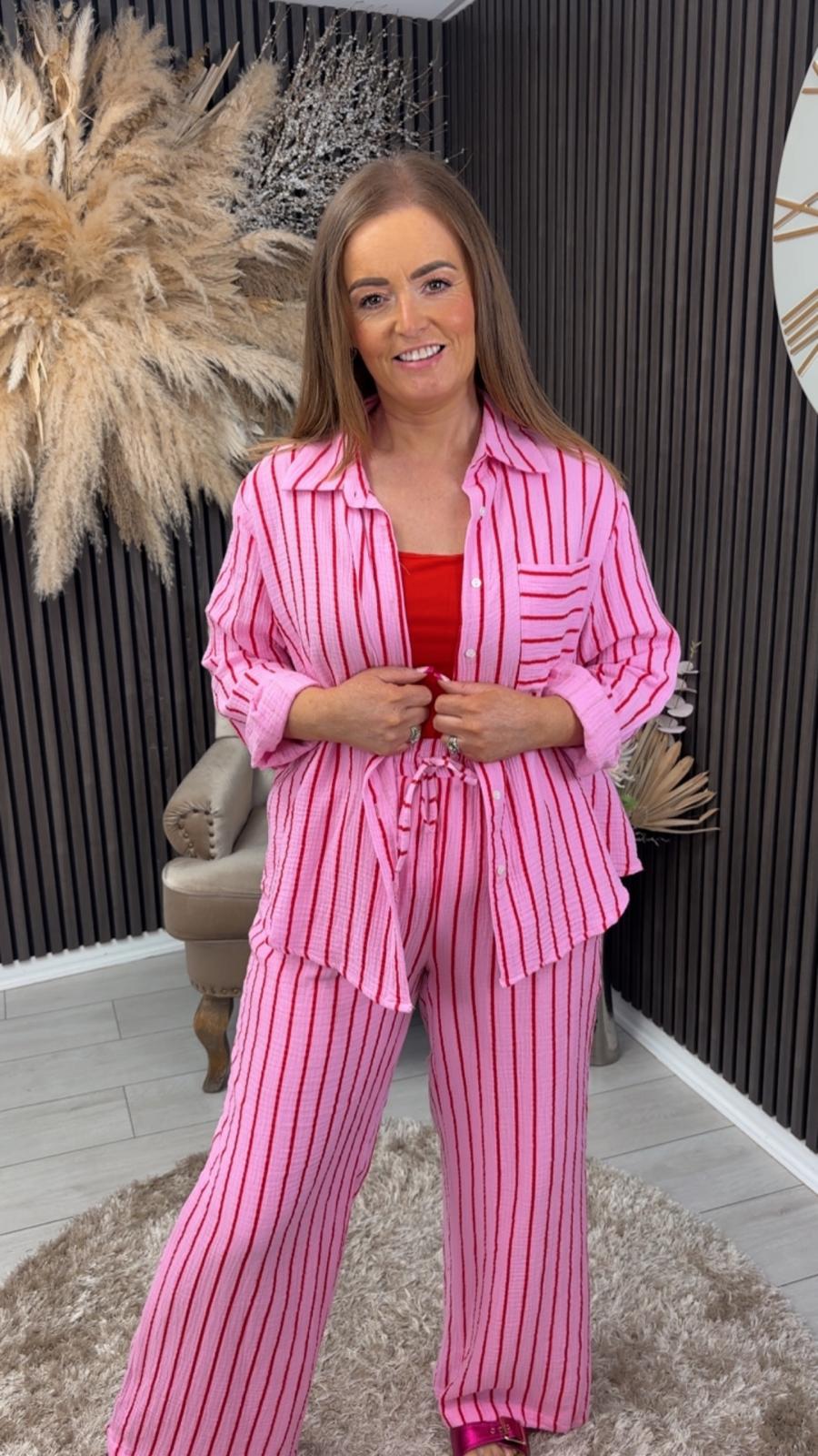LINZI SHIRT - PINK/RED