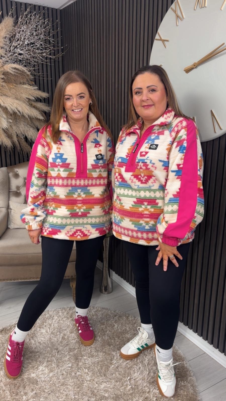 ALENA FLEECE - PINK/MULTI