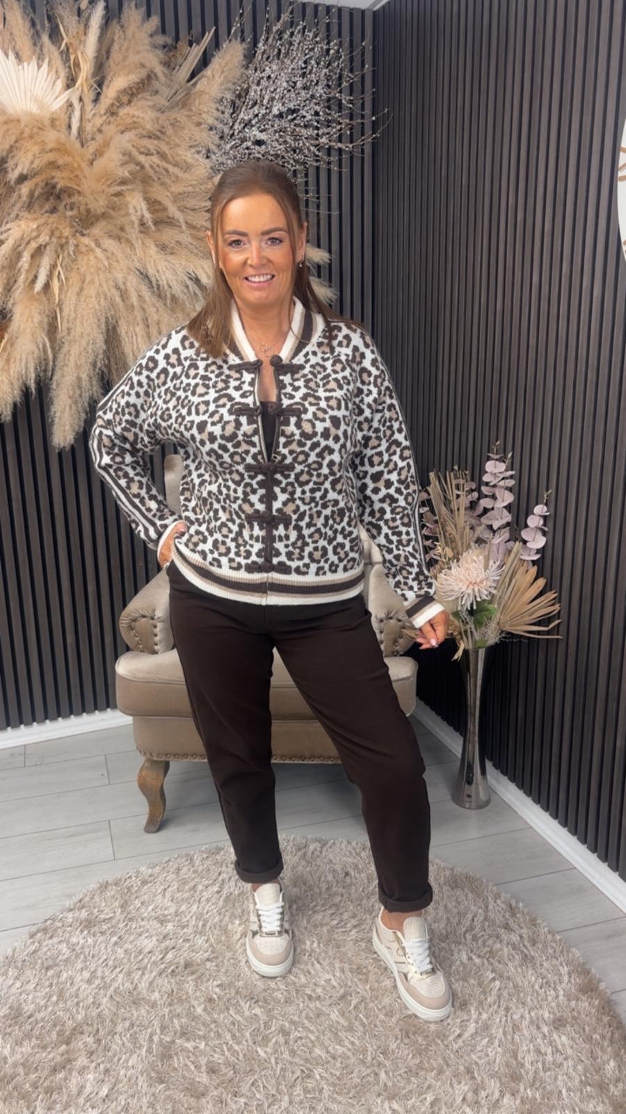 JACINTA JACKET - LEOPARD PRINT