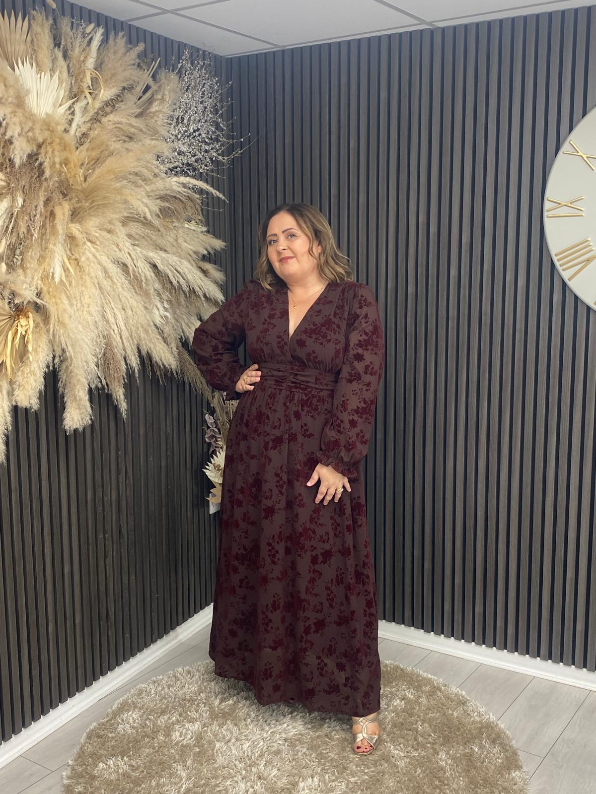 LUNA DRESS - BORDEAUX