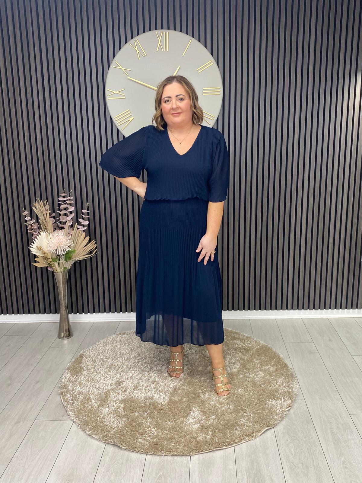 STACEY DRESS - NAVY