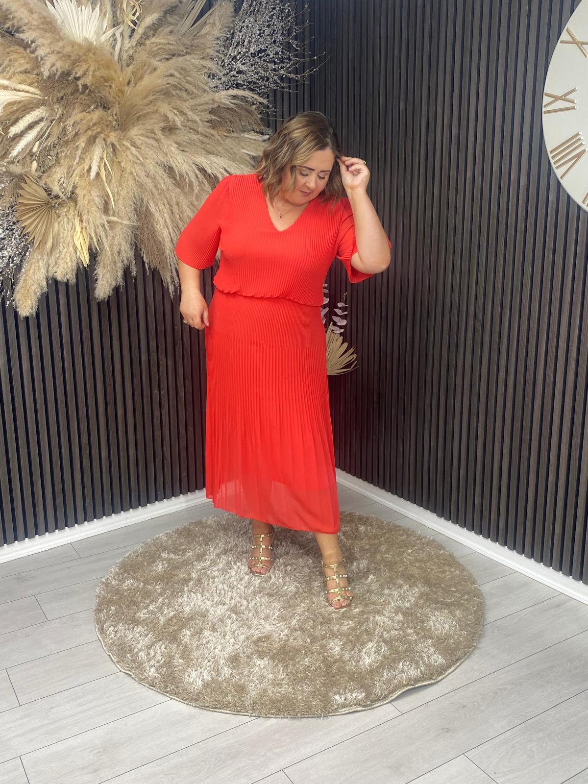 STACEY DRESS - CORAL