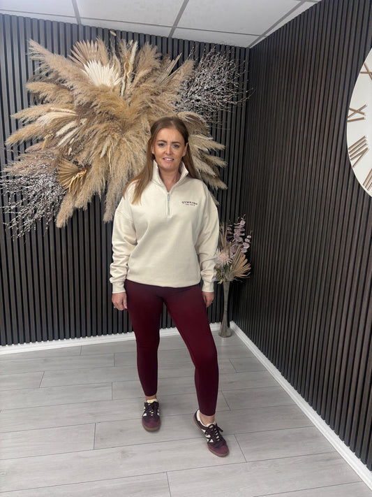 SONYA GYM KING LEGGING - DEEP CHERRY