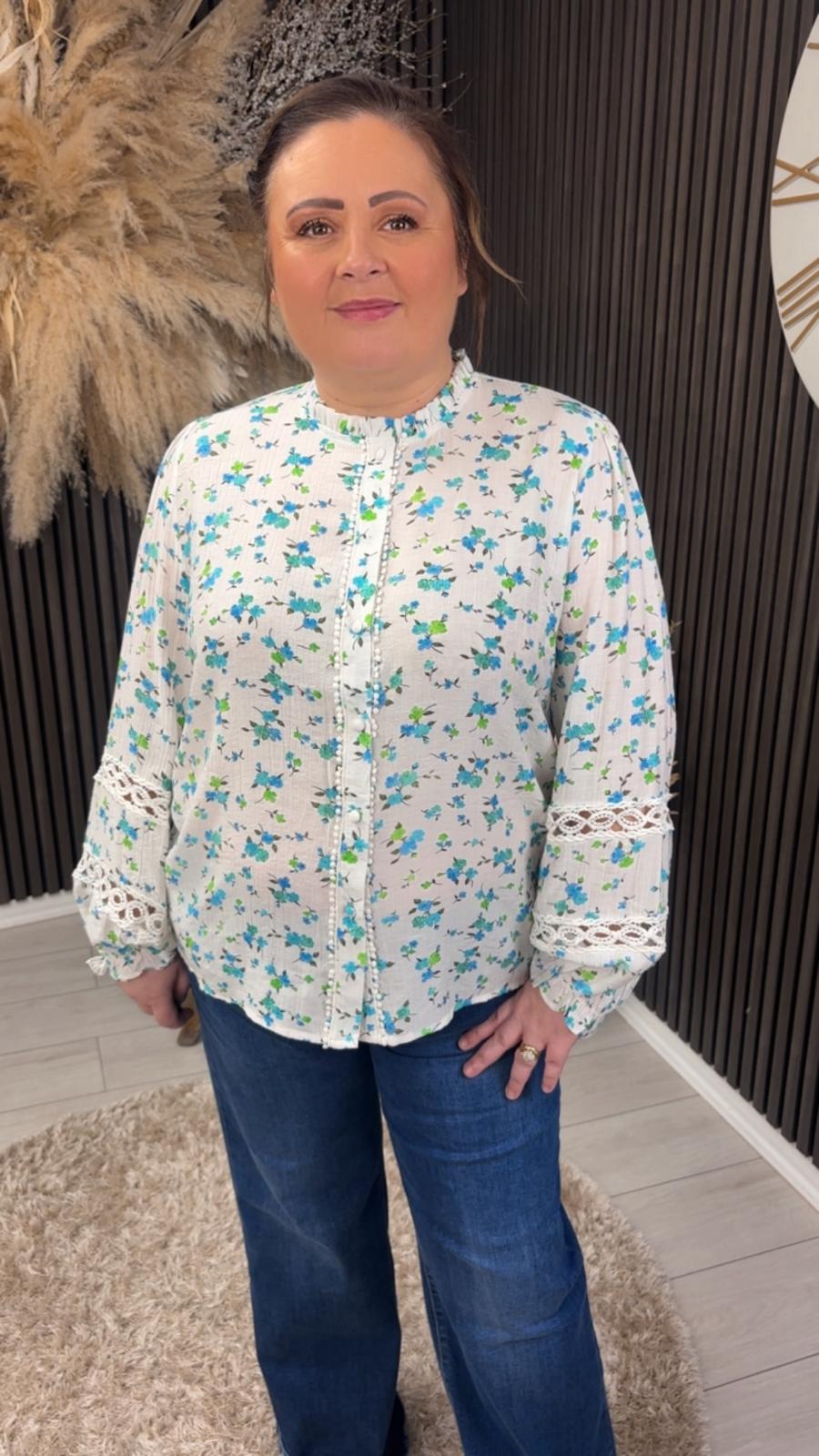 SAWYER SHIRT - BLUE FLORAL