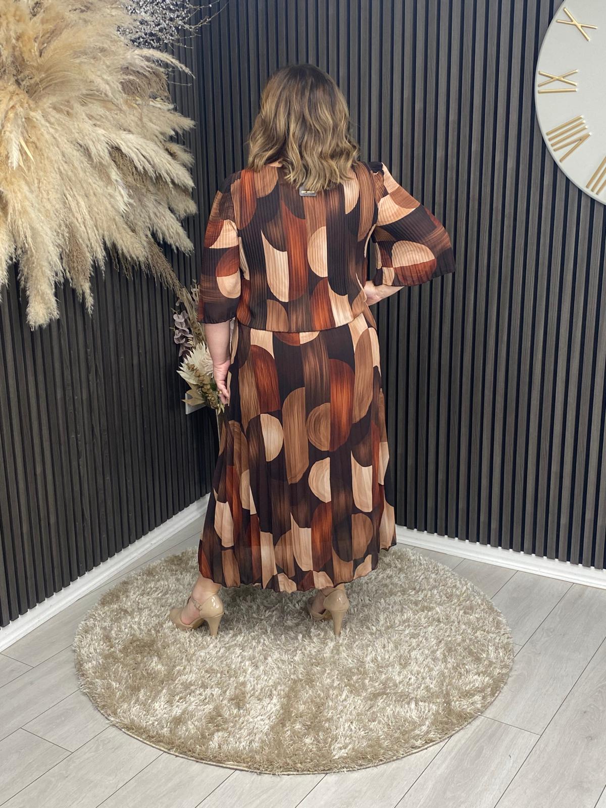DENISE DRESS - BROWN