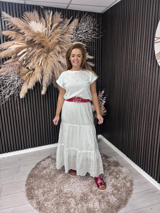 CLARE SKIRT - WHITE