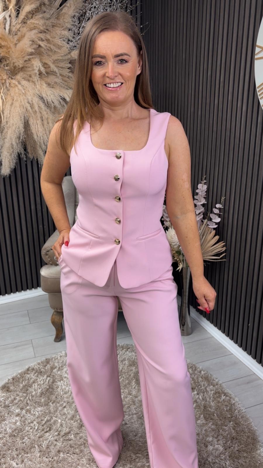 JO PLEATED TROUSER - PINK