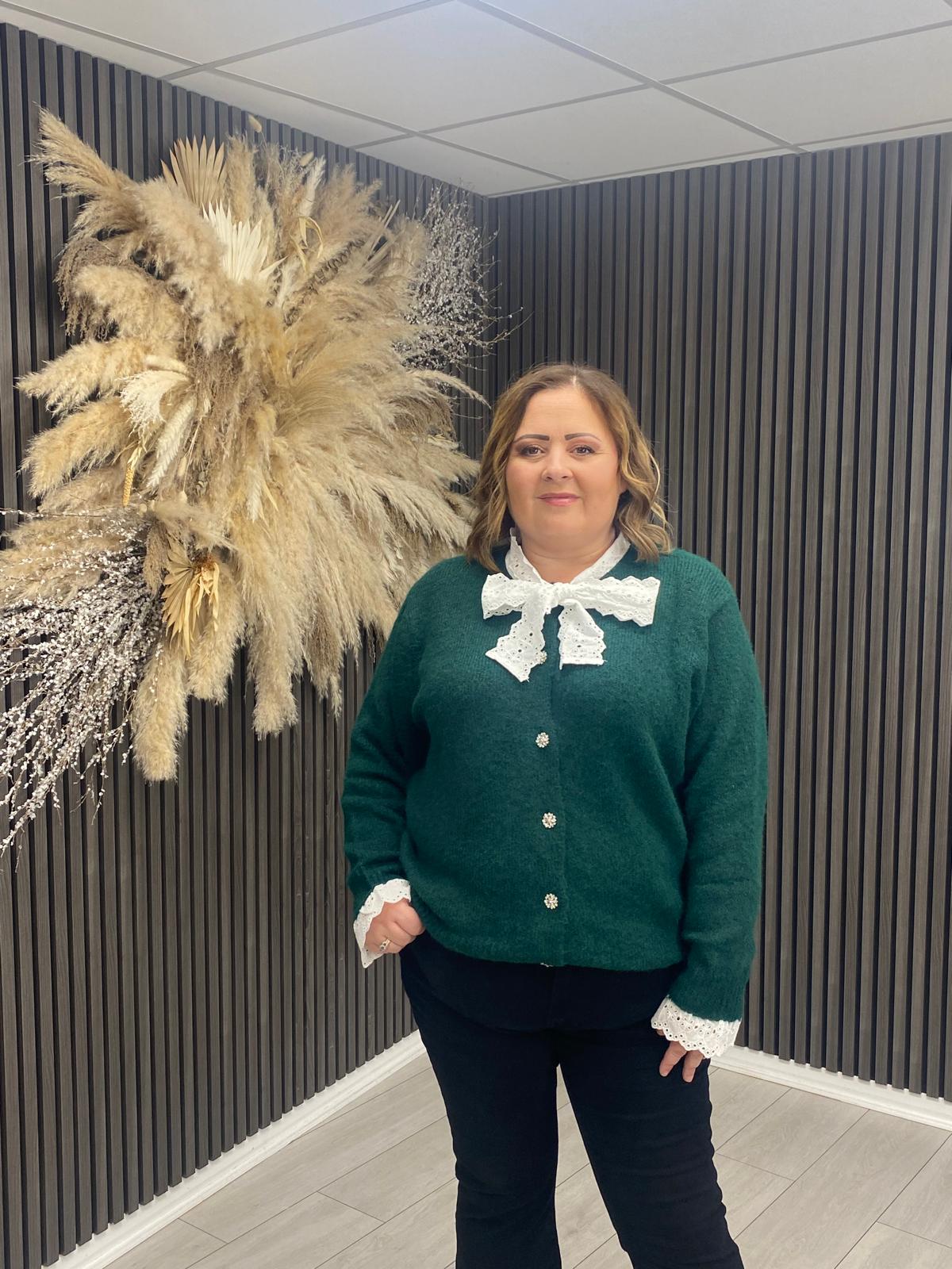 ZOEY CARDIGAN - EMERALD GREEN
