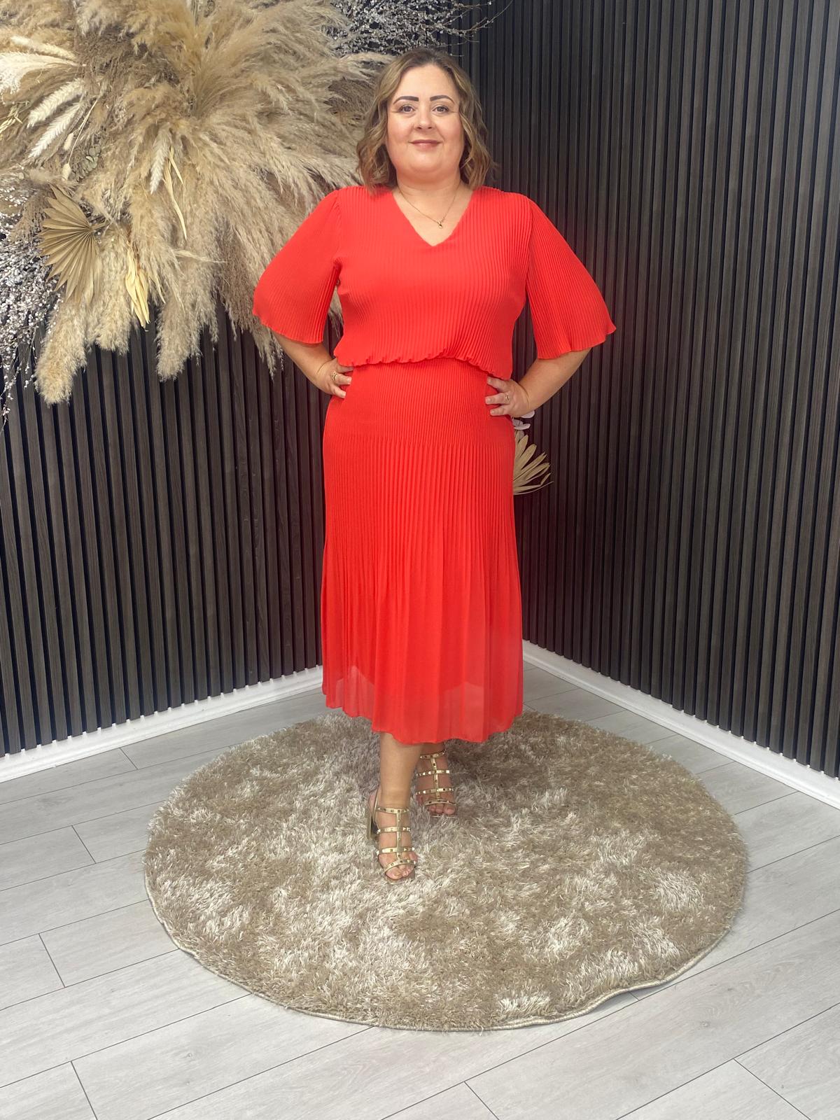 STACEY DRESS - CORAL