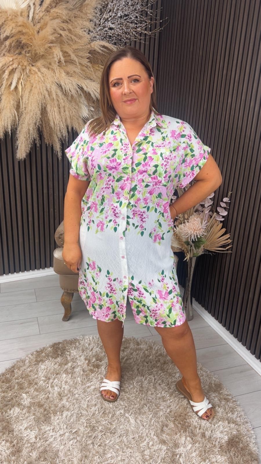SANDY SHIRT DRESS - PINK