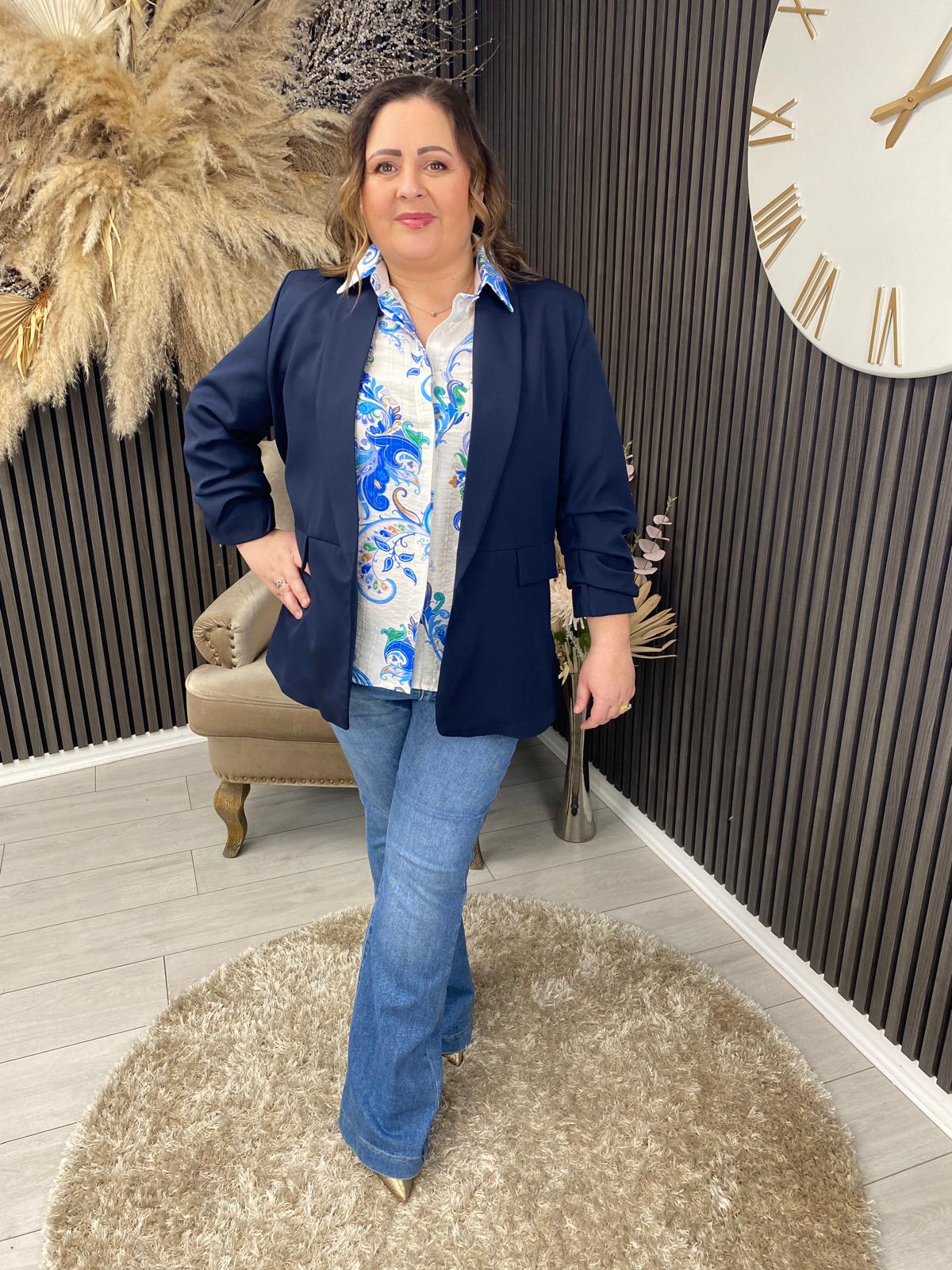 TANYA BLAZER - NAVY