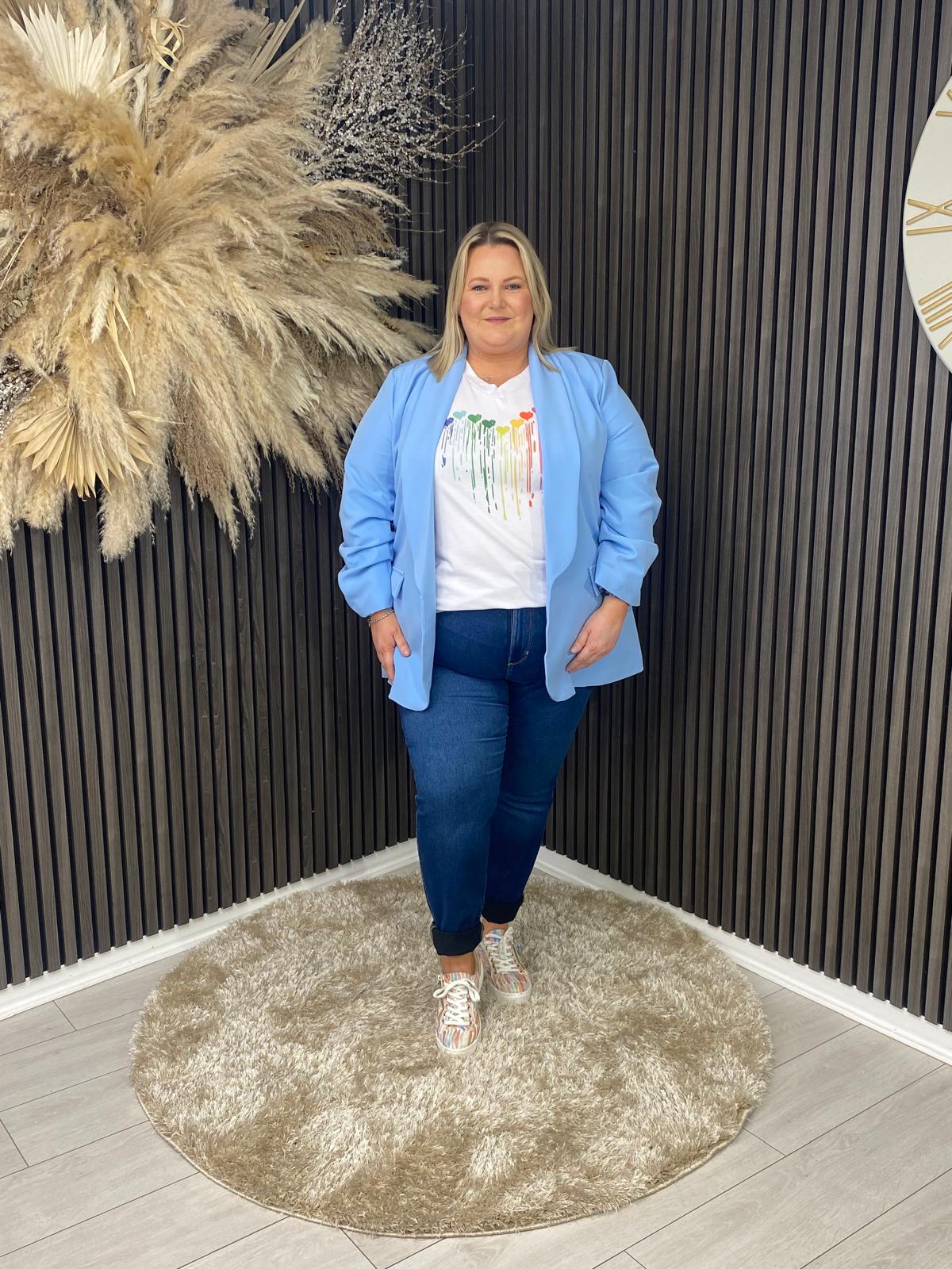 ZOE BLAZER - POWDER BLUE