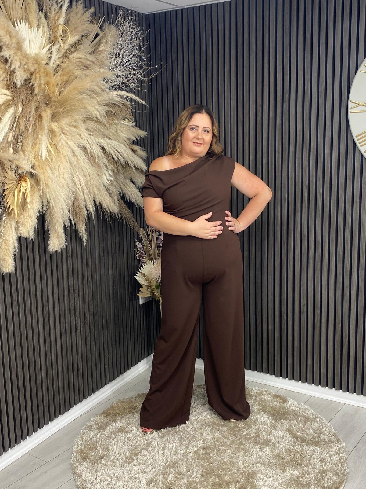 DONNA JUMPSUIT - BROWN