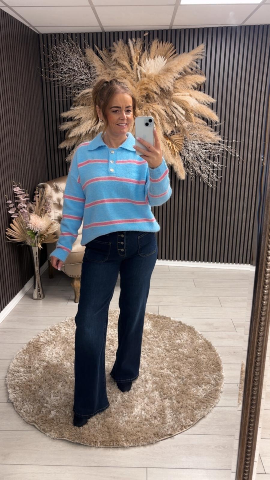 NORA JUMPER - BLUE/PINK