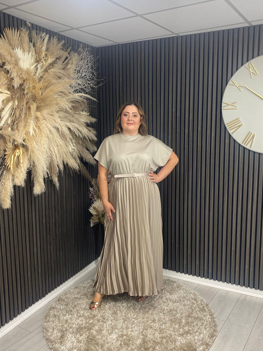 LANEY DRESS - TAUPE