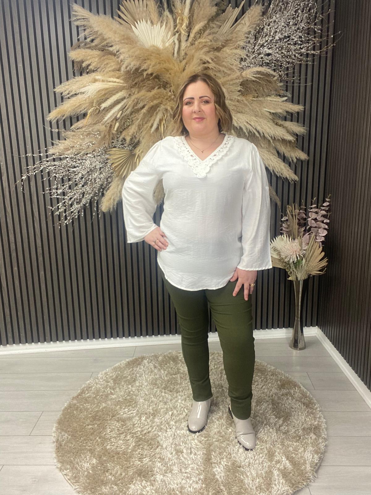 HALLIE TOP - WHITE
