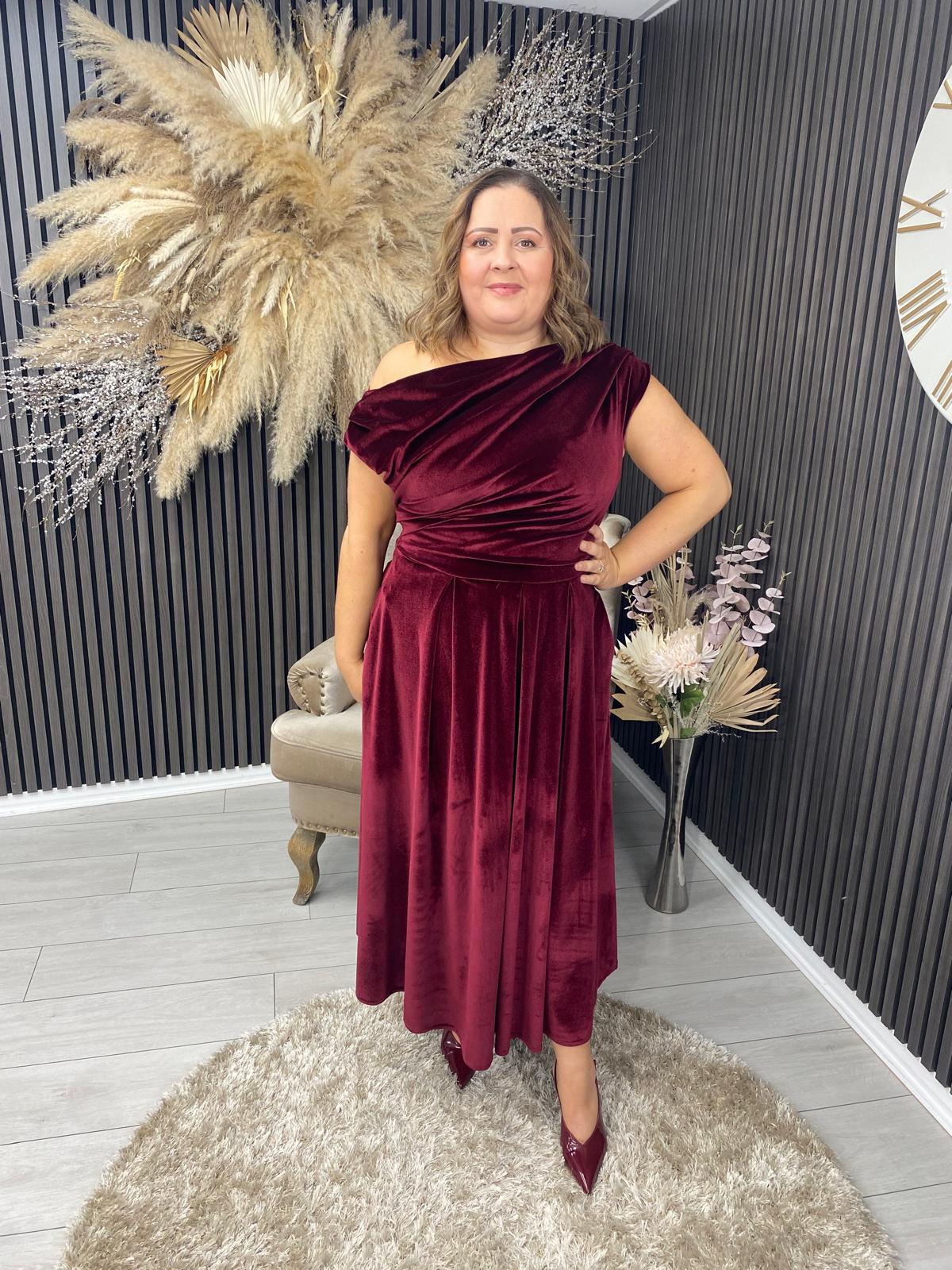 BETTY DRESS - RED VELVET