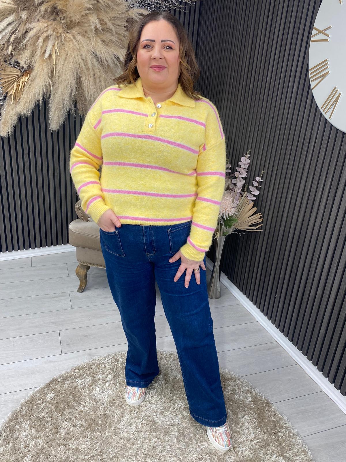 NORA JUMPER - YELLOW/PINK