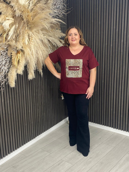 DEIRDRE T-SHIRT - BORDEAUX