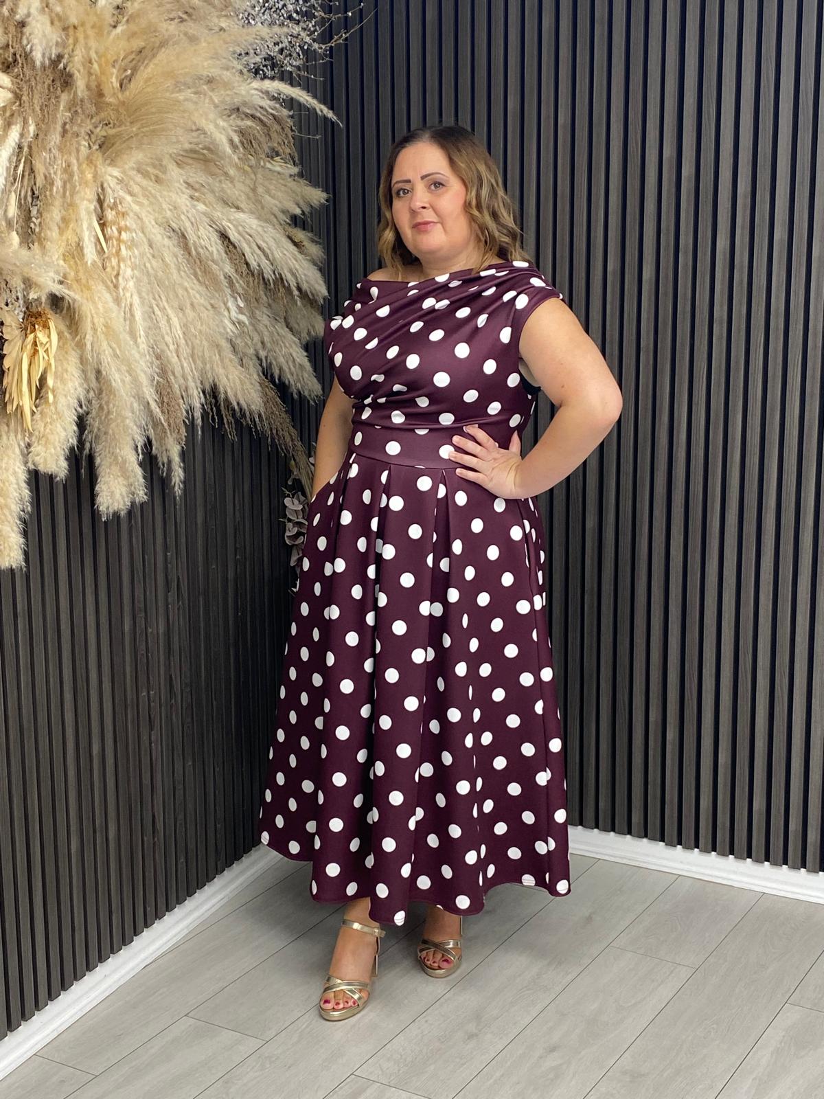 BETTY DRESS - BERRY SPOT