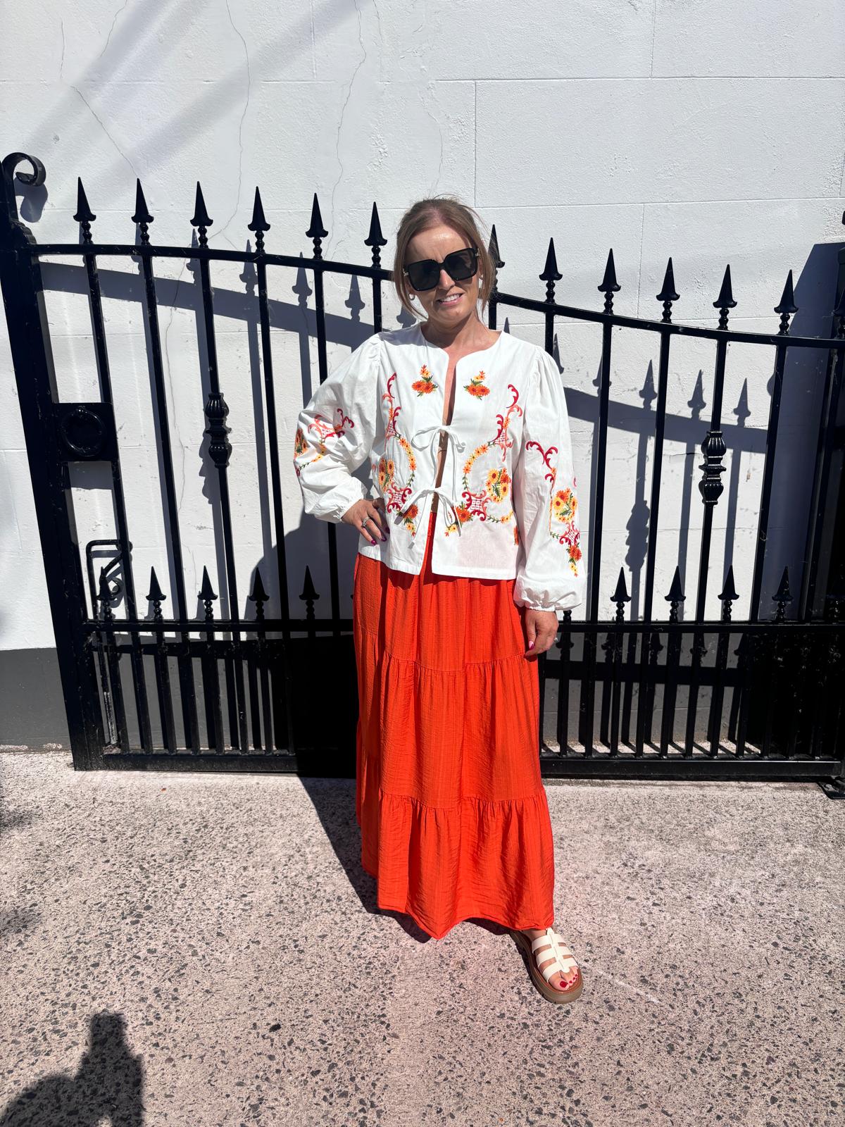 CAROL ANN SKIRT - ORANGE