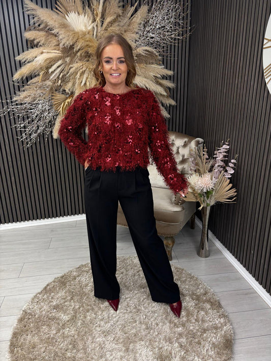 PENELOPE TOP - BORDEAUX