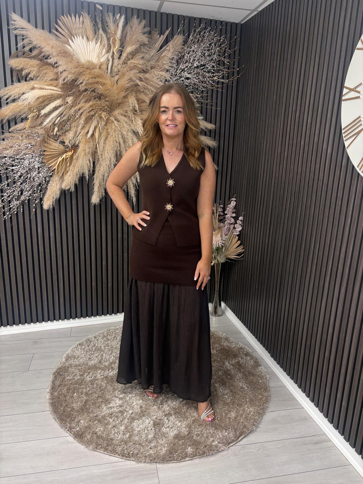 MARCILLA SKIRT - COFFEE