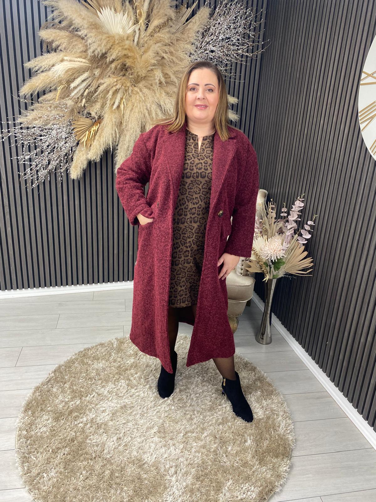 LARA MARIE COAT - BURGUNDY